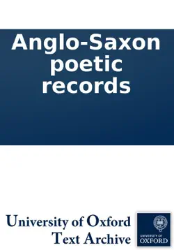 anglo-saxon poetic records book cover image