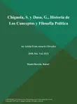 Chignola, S. y Duso, G., Historia de Los Conceptos y Filosofia Politica synopsis, comments