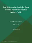 Jose M. Gonzalez Garcia, La Diosa Fortuna. Metamorfosis de Una Metafora Politica synopsis, comments