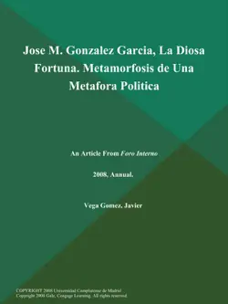 jose m. gonzalez garcia, la diosa fortuna. metamorfosis de una metafora politica book cover image