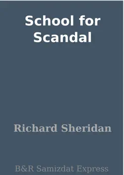 school for scandal imagen de la portada del libro