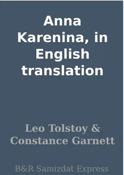 anna karenina, in english translation book cover image