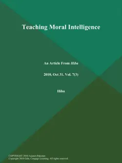 teaching moral intelligence book cover image