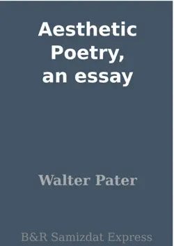 aesthetic poetry, an essay book cover image