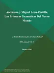 Ascension y Miguel Leon-Portilla, Las Primeras Gramaticas Del Nuevo Mundo synopsis, comments