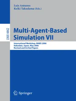 multi-agent-based simulation vii book cover image