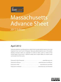 massachusetts advance sheet april 2012 book cover image