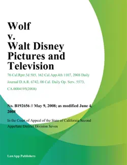 wolf v. walt disney pictures and television book cover image