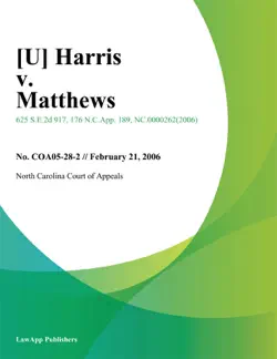 harris v. matthews book cover image