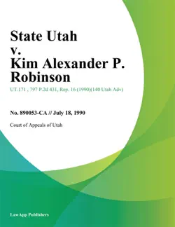 state utah v. kim alexander p. robinson book cover image