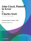 John Lloyd, Plaintiff in Error v. Charles Scott synopsis, comments