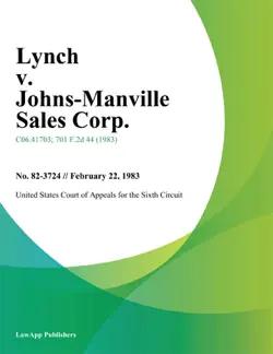 lynch v. johns-manville sales corp. book cover image