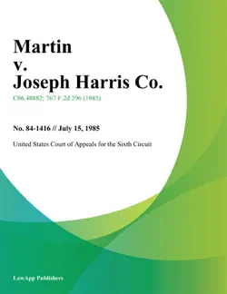 martin v. joseph harris co. book cover image