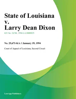 state of louisiana v. larry dean dixon book cover image