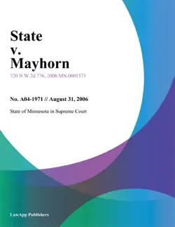 state v. mayhorn imagen de la portada del libro