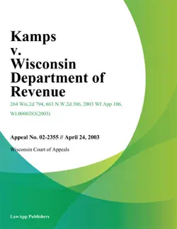 kamps v. wisconsin department of revenue book cover image