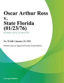 oscar arthur ross v. state florida book cover image
