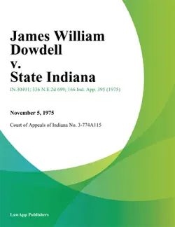 james william dowdell v. state indiana imagen de la portada del libro