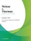 Mclean v. Thurman synopsis, comments