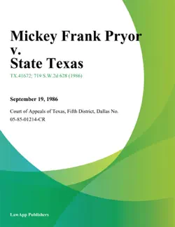mickey frank pryor v. state texas book cover image
