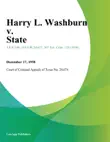 Harry L. Washburn v. State sinopsis y comentarios