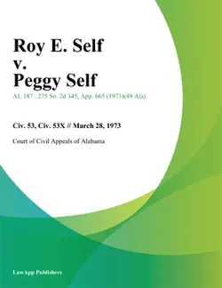 roy e. self v. peggy self book cover image