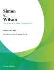 Simon v. Wilson synopsis, comments