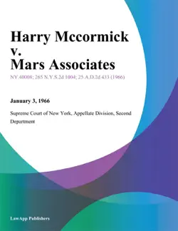 harry mccormick v. mars associates book cover image