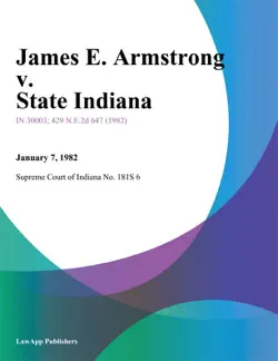 james e. armstrong v. state indiana book cover image