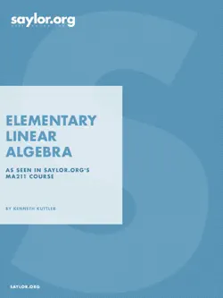 elementary linear algebra book cover image