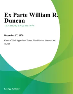 ex parte william r. duncan book cover image