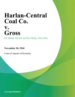 harlan-central coal co. v. gross imagen de la portada del libro