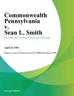 commonwealth pennsylvania v. sean l. smith book cover image