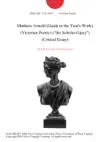 Matthew Arnold (Guide to the Year's Work) (Victorian Poetry) ("the Scholar-Gipsy") (Critical Essay) sinopsis y comentarios