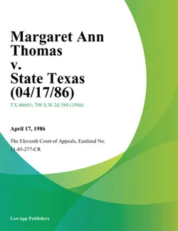 margaret ann thomas v. state texas book cover image