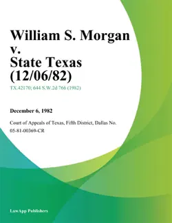 william s. morgan v. state texas book cover image