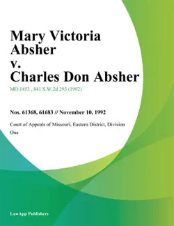 mary victoria absher v. charles don absher book cover image