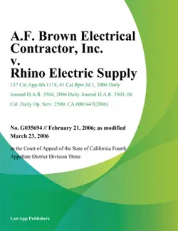 a.f. brown electrical contractor book cover image