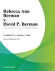 Rebecca Ann Berman v. David P. Berman synopsis, comments