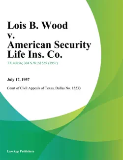 lois b. wood v. american security life ins. co. imagen de la portada del libro