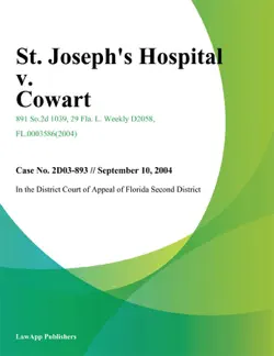 st. josephs hospital v. cowart book cover image