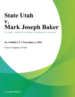 state utah v. mark joseph baker book cover image
