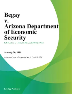 begay v. arizona department of economic security imagen de la portada del libro