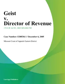 geist v. director of revenue imagen de la portada del libro