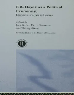 f.a. hayek as a political economist book cover image