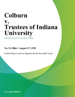 colburn v. trustees of indiana university book cover image