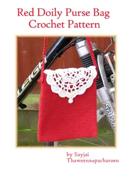 red doily purse bag crochet pattern book cover image