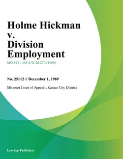 holme hickman v. division employment book cover image