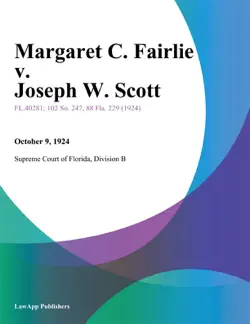 margaret c. fairlie v. joseph w. scott book cover image