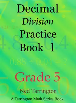 decimal division practice book 1, grade 5 book cover image